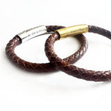 Braided Leather Bracelet - BLACK - Valentine's Day Flowers & Gifts 2025