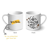 Personalised Printed Mug with Lid & Spoon and Instant Coffee (Nationwide Delivery)