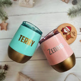 Personalised Stainless Steel Thermal Coffee Mug cups with Lid | Double Wall Insulated