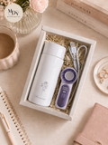 [Corporate Gift] The Summer Breeze: Personalised Sparkle Flask & Mini Portable Fan Gift Set