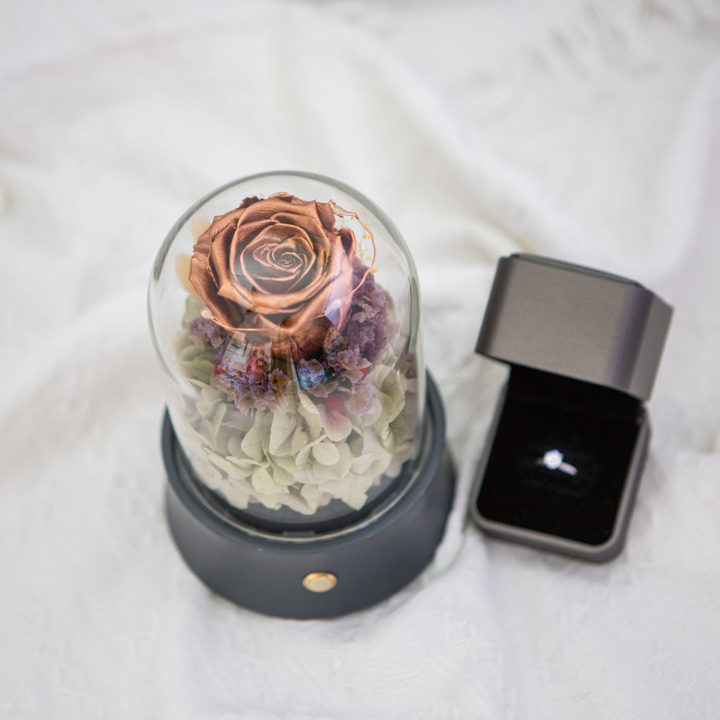 Copper Rose Collection Bluetooth Speaker Glass Dome