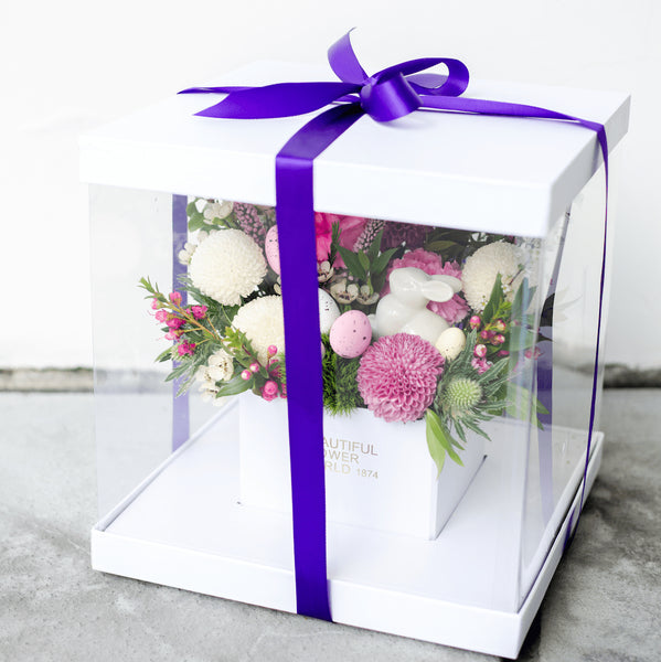 Happy Rabbit Flower Box | Giftr - Singapore's Leading Online Gift Shop