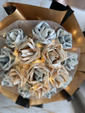 Rose Money Flower Bouquet Gift for Her (Single Stalk) | Origami Rose made from Real Cash & Banknotes