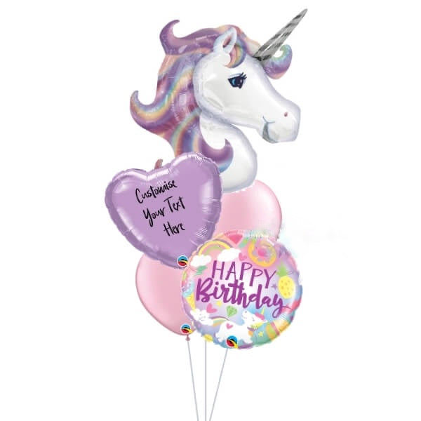 [Supershape] Purple Unicorn Balloon Bouquet