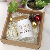 Personalised Christmas Printed Mug with Lid and Spoon