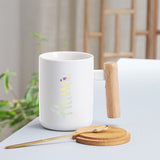 Customize Initial Wooden & Ceramic Mug