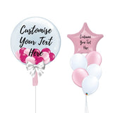 Pink & Fuchsia Personalised Balloon & Foil Balloon Bouquet Package