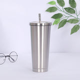 Customization Initial Stainless Steel Tumbler With Straw