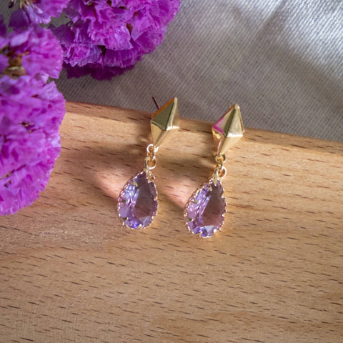 Luxe Purple-Pink Blue Handmade Earring