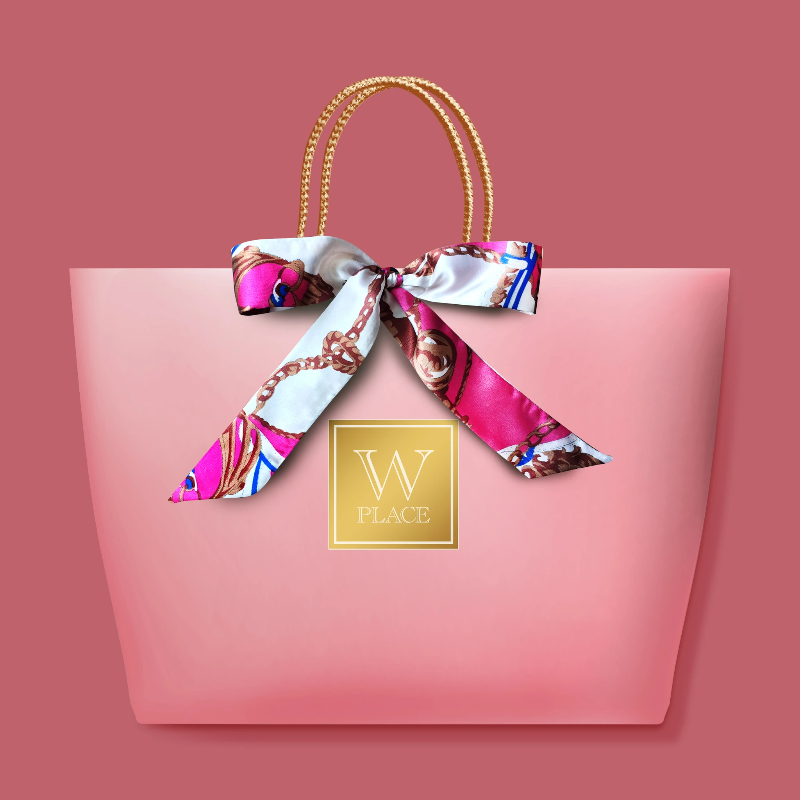 4 Pack Special | Pink Paper Bag with Twilly Scarf (VEGAN)