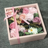 Personalised Gift Box With Soap Flowers And Champagne