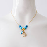 Boho Blue Jewelry Set (Necklace and Earring)