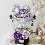 Purple Hydrangea and Fillers Personalized Hot Air Balloon