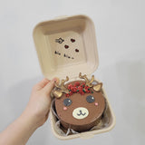 Christmas Korean Bento Cake - Reindeer