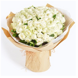 99 Rose Bouquet White