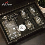 Personalized "Seven Kingdom" Whiskey Decanter Set