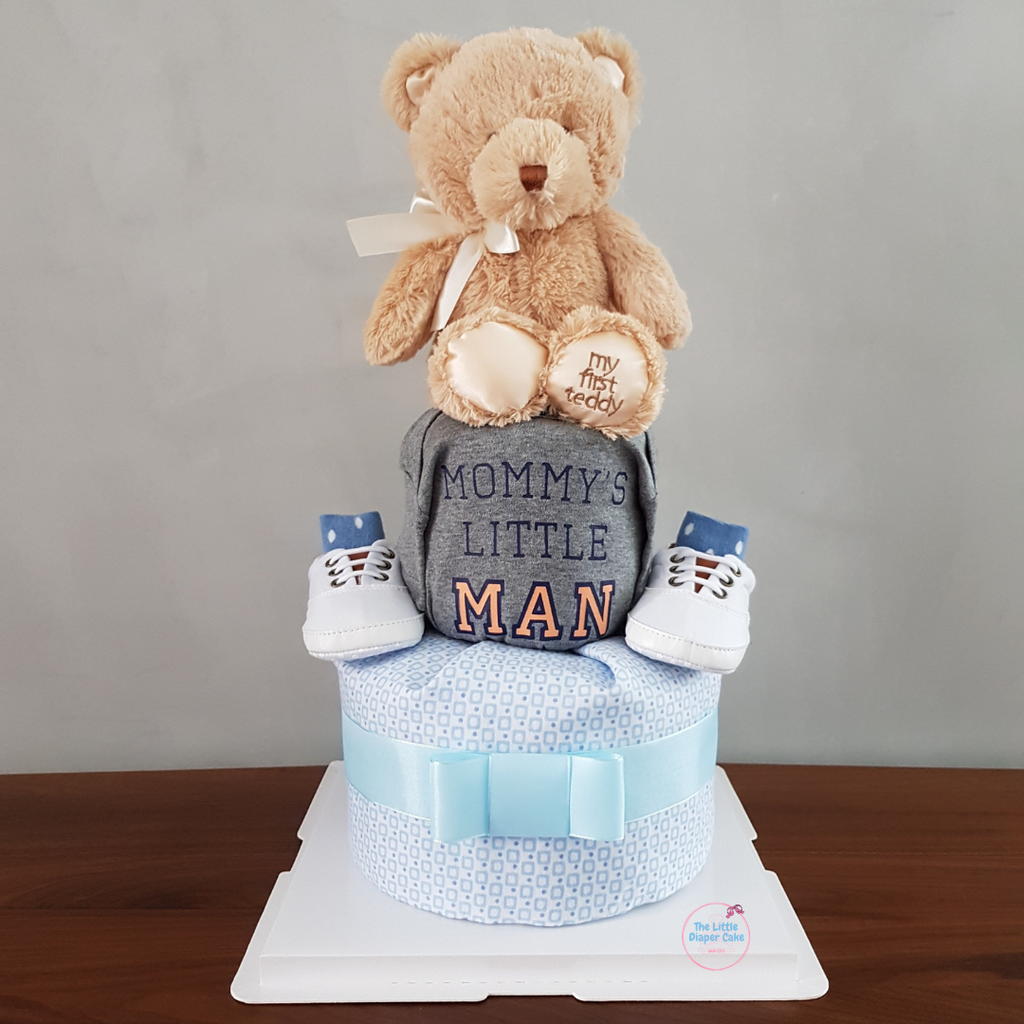 Diaper Cakes Baby Shower Gifts For Men Tier Brown Teddy Bear Baby