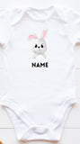 Personalised Romper / Kids Tee - Grey Bunny (Islandwide Delivery)