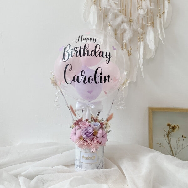 Pink & Purple Everlasting Personalized Hot Air Balloon