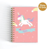 Magical Unicorn - A5 Wire-O Personalised Notebook