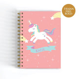 Magical Unicorn - A5 Wire-O Personalised Notebook