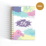 Pastel Abstract - A5 Wire-O Personalised Notebook