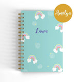 Rainbow Cloud - A5 Wire-O Personalised Notebook