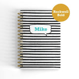 Single Line - A5 Wire-O Personalised Notebook