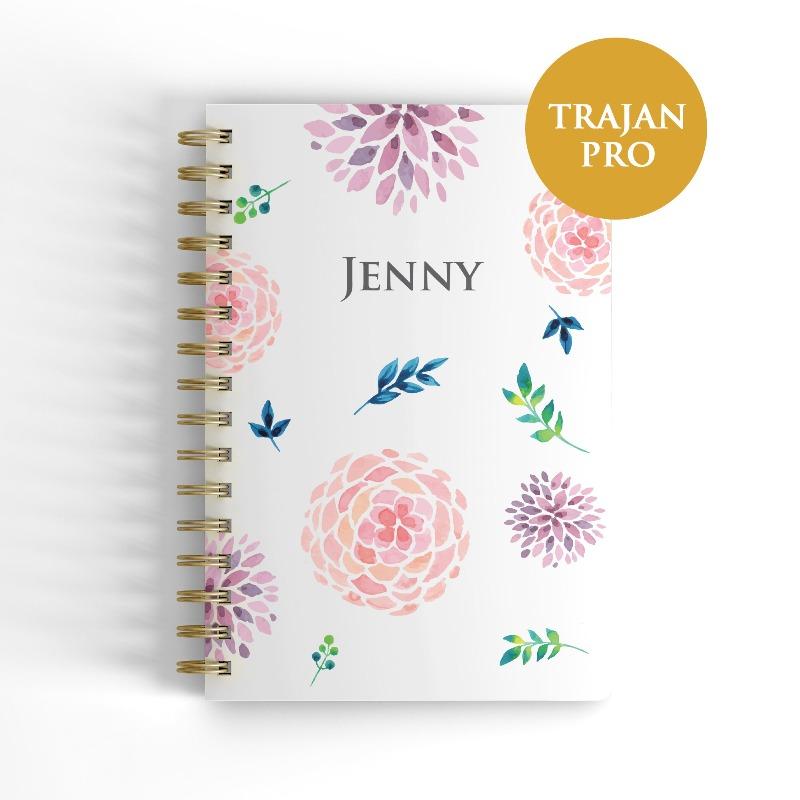 Happy Posies - A5 Wire-O Personalised Notebook