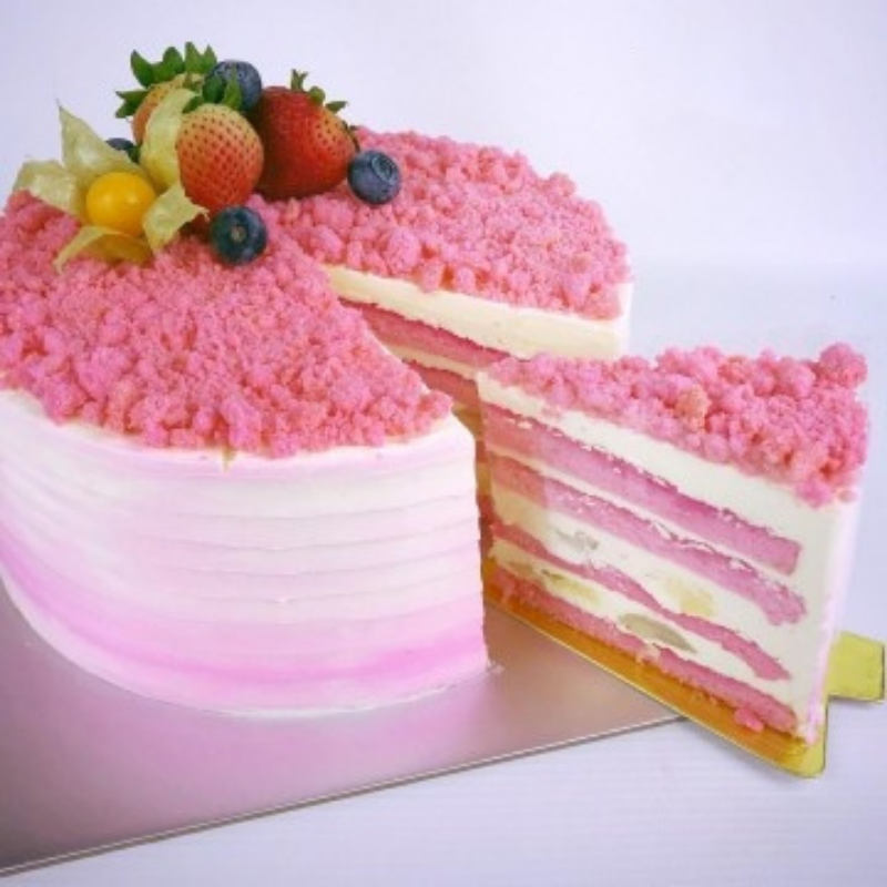 Online Fresh Raspberry Lychee Rose Cake Gift Delivery in SGP - FNP