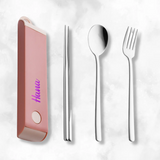 Portable Utensil Set with Customization Initial