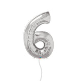 Silver Number Balloon [0-9]