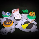 7pc Halloween Fondant Cupcake Set A