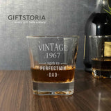 Personalized Vintage Crystal Rock Glass Set (10 oz)