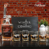 Personalized "Winter Night" Whiskey Decanter Set