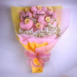 10pc Large Hearts Macaron Bouquet