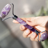 Natural Crystal Facial Massage Roller - Amethyst