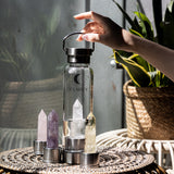 Crystal Infusion Water Bottle - Crystal Column - Amethyst