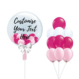 Pink & Fuchsia Personalised & Cluster Balloon Package