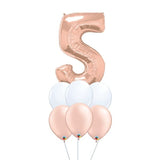 Rose Gold Number Balloon Cluster [0-9]