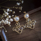 Modern Oriental Beauty Vintage Swirl Handmade Earring