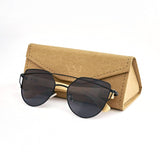 Personalized Bamboo Sunglasses with name (Cat-eye Black) (6-8 working days)