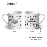 Personalised Christmas Printed Mug with Lid and Spoon
