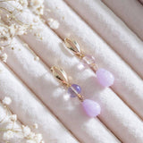 Candy Classy Purple Jade Handmade Earring