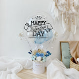 Light Blue & White Everlasting Personalized Hot Air Balloon