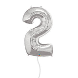 Silver Number Balloon [0-9]