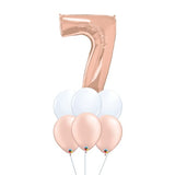 Rose Gold Number Balloon Cluster [0-9]