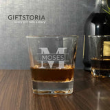 Personalized Monogram Crystal Whiskey Glass (10 oz)