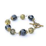 Boho Black Bracelet & Earring Set