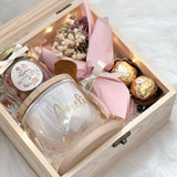 Gift set for her #6- glass cup, rose tea, flower